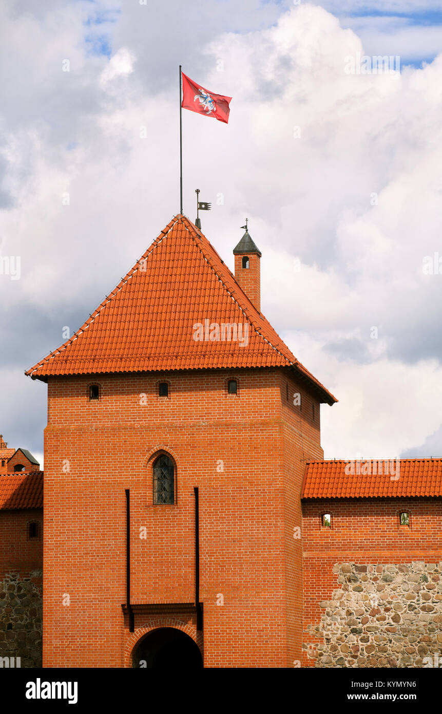Turm der Trakai Burg in der Nähe von Vilnius Stockfoto Turm der Trakai Burg in der Nähe von Vilnius Stockfoto
