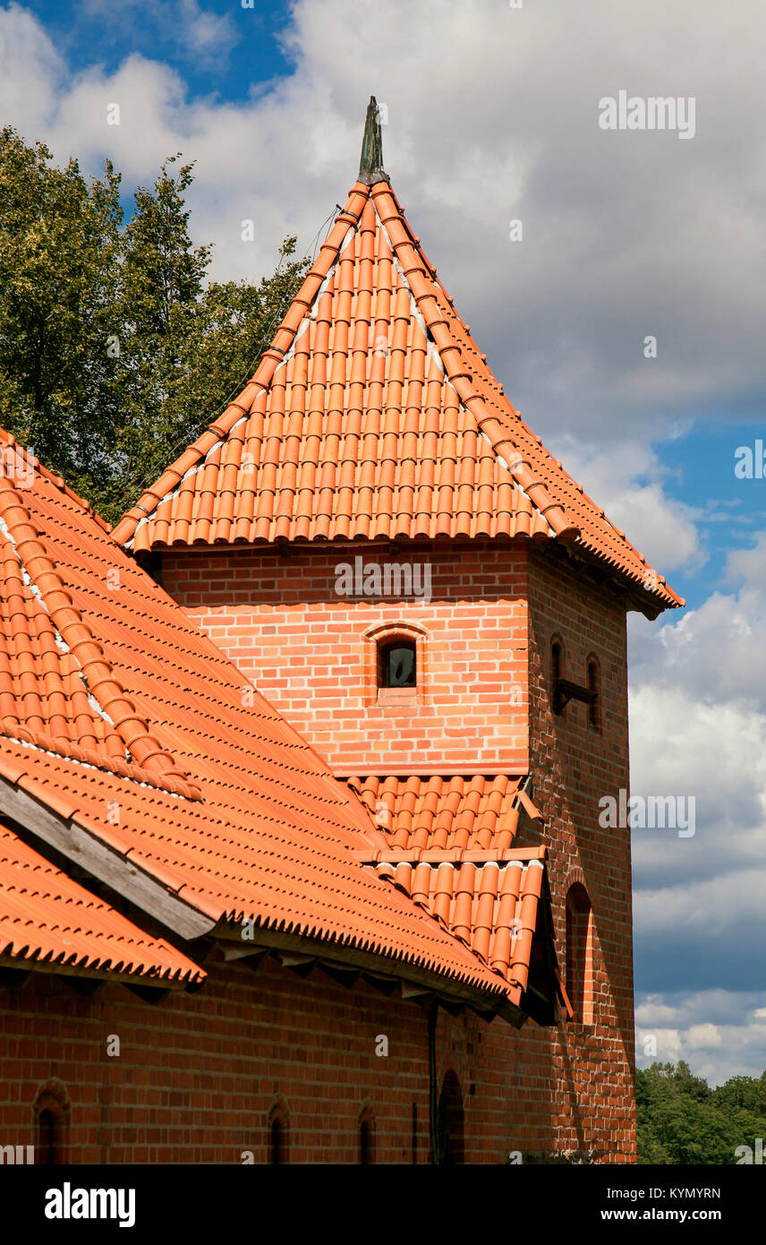 Turm der Trakai Burg in der Nähe von Vilnius Stockfoto Turm der Trakai Burg in der Nähe von Vilnius Stockfoto
