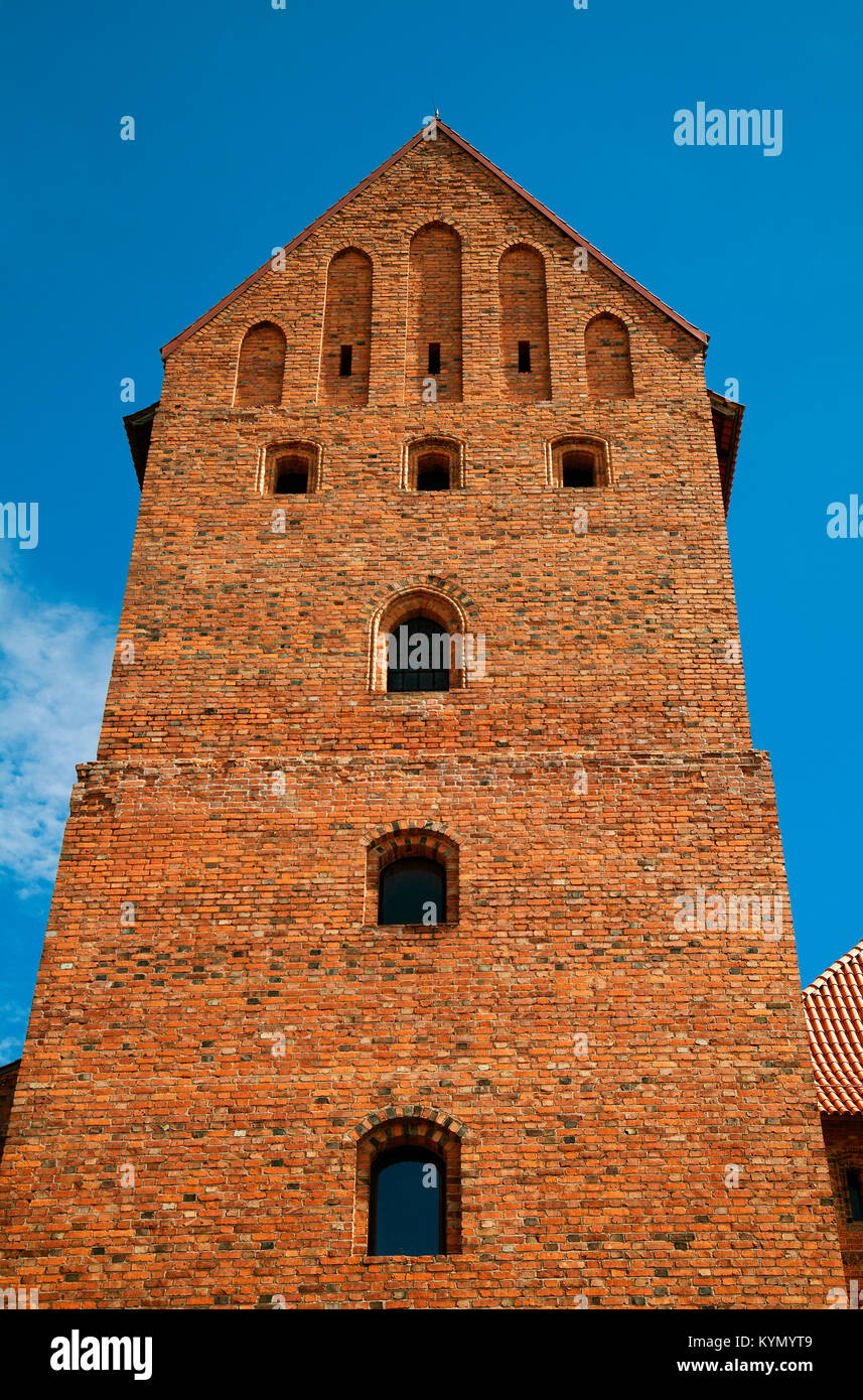 Turm der Trakai Burg in der Nähe von Vilnius Stockfoto Turm der Trakai Burg in der Nähe von Vilnius Stockfoto