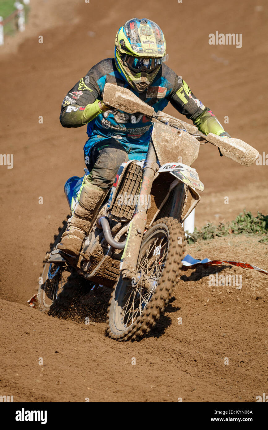 James Carpenter auf der Revo Husvarna MX2 Am 2017 Maxxis British Championship, Cadders Hill, Lyng, Norfolk, Großbritannien. Stockfoto