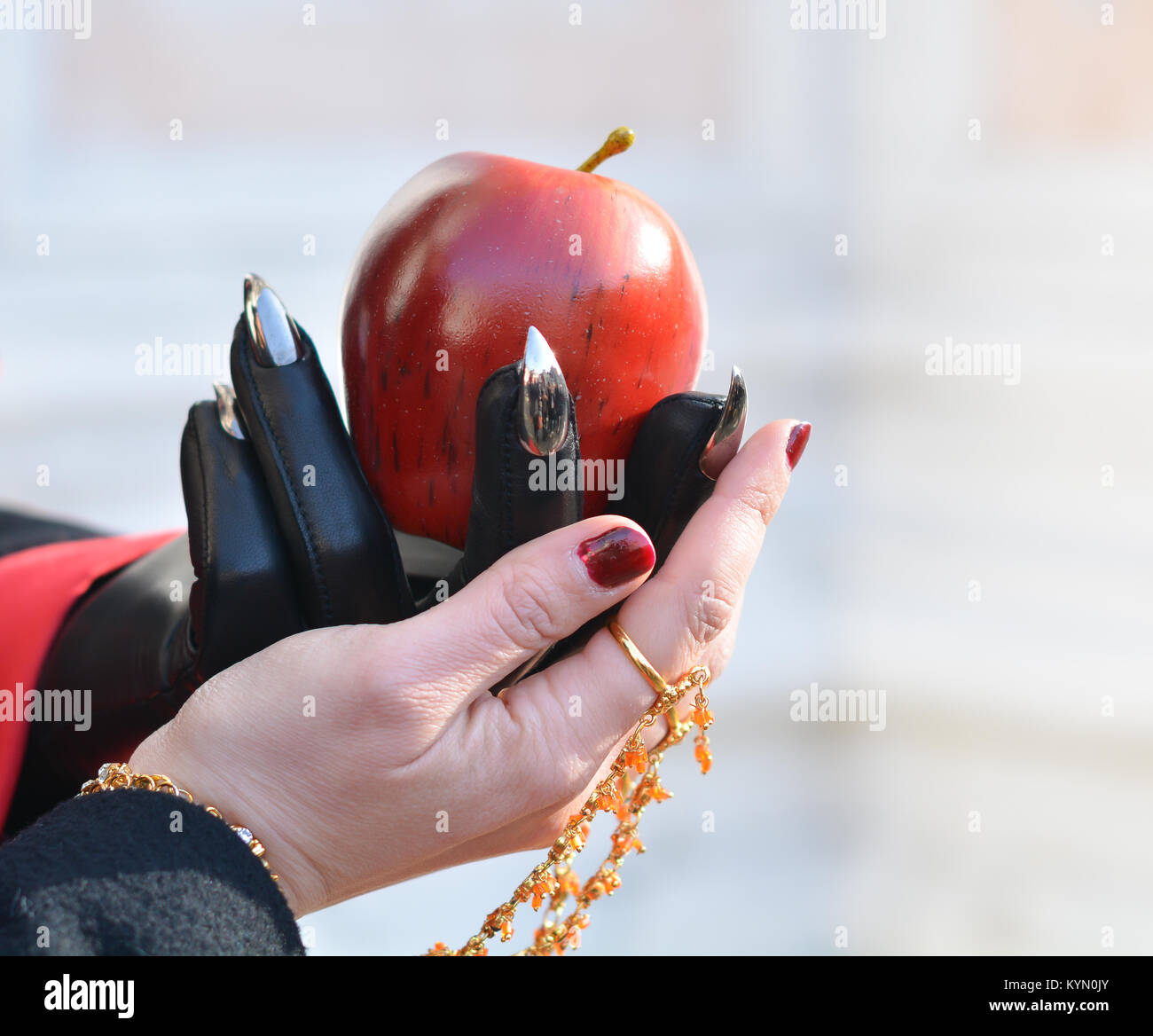 Details der Kostüme im Karneval von Venedig Stockfoto