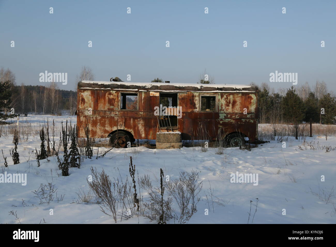 Stadt Pripyat - Sperrzone von Tschernobyl Stockfoto