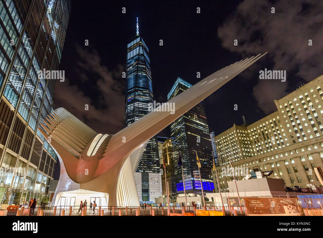 New York City, USA - 3. Juli 2017 - One World Trade Center, auch genannt Freedom Tower, in Lower Manhattan, ist das höchste Gebäude in der westlichen Hemis Stockfoto