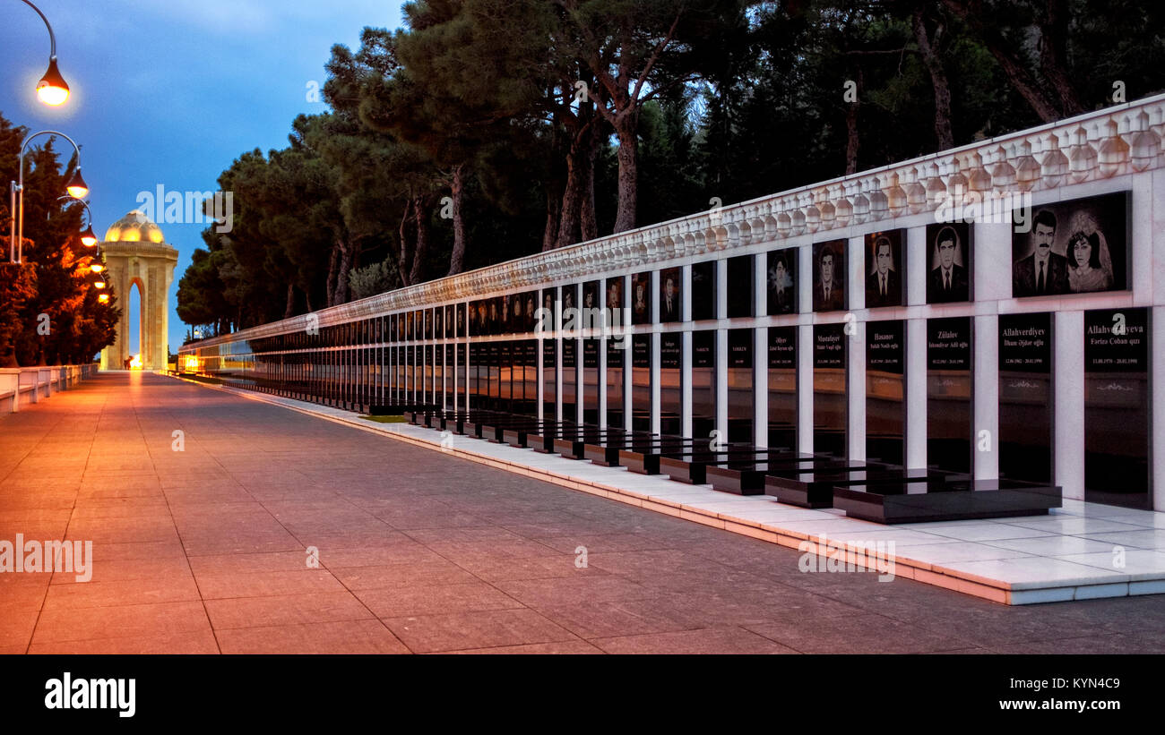 Märtyrer Lane, Baku, Aserbaidschan Stockfoto