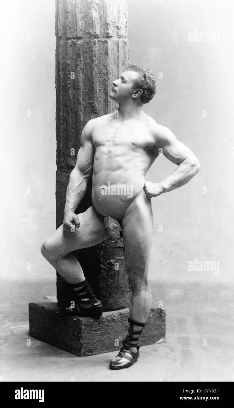 Eugen Sandow, wegweisenden Deutschen Bodybuilder, der "Vater der modernen Bodybuilding" bekannt. Eugen Sandow Stockfoto