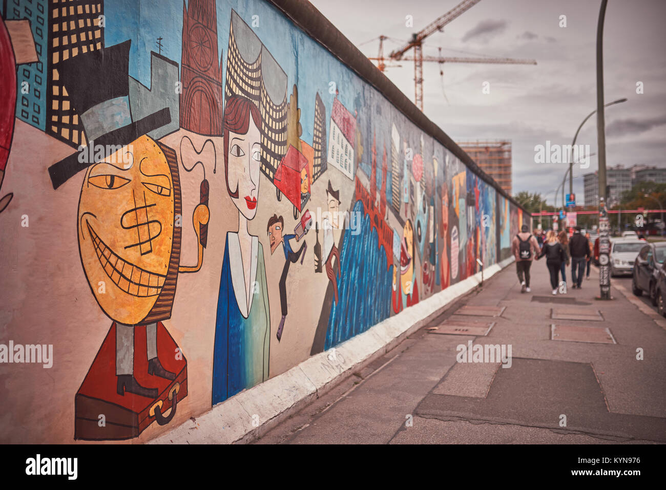 East Side Gallery, Berlin, Deutschland Stockfoto