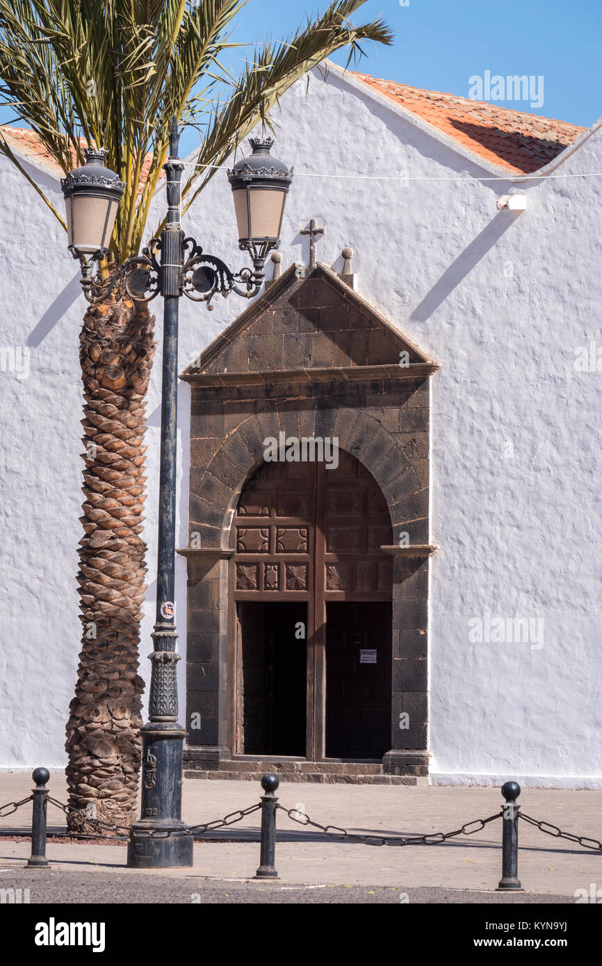 Kirche von Nuestra Señora De La Candelaria-La-Oliva-Fuerteventura-Kanarische Inseln-Spanien Stockfoto