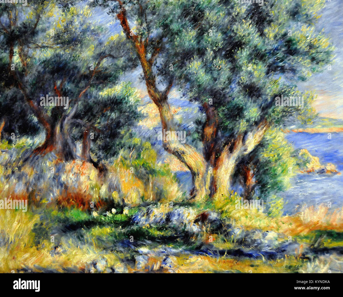 Pierre-Auguste Renoir Landschaft an der Küste, in der Nähe von Menton Stockfoto
