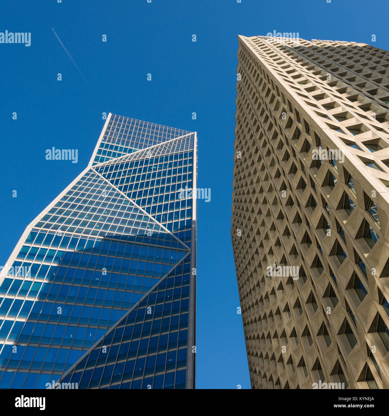 Büros in La Défense, einem wichtigen Geschäftsviertel der Stadtgrenzen von Paris, Frankreich, die nun die größte Business District in Europa Stockfoto