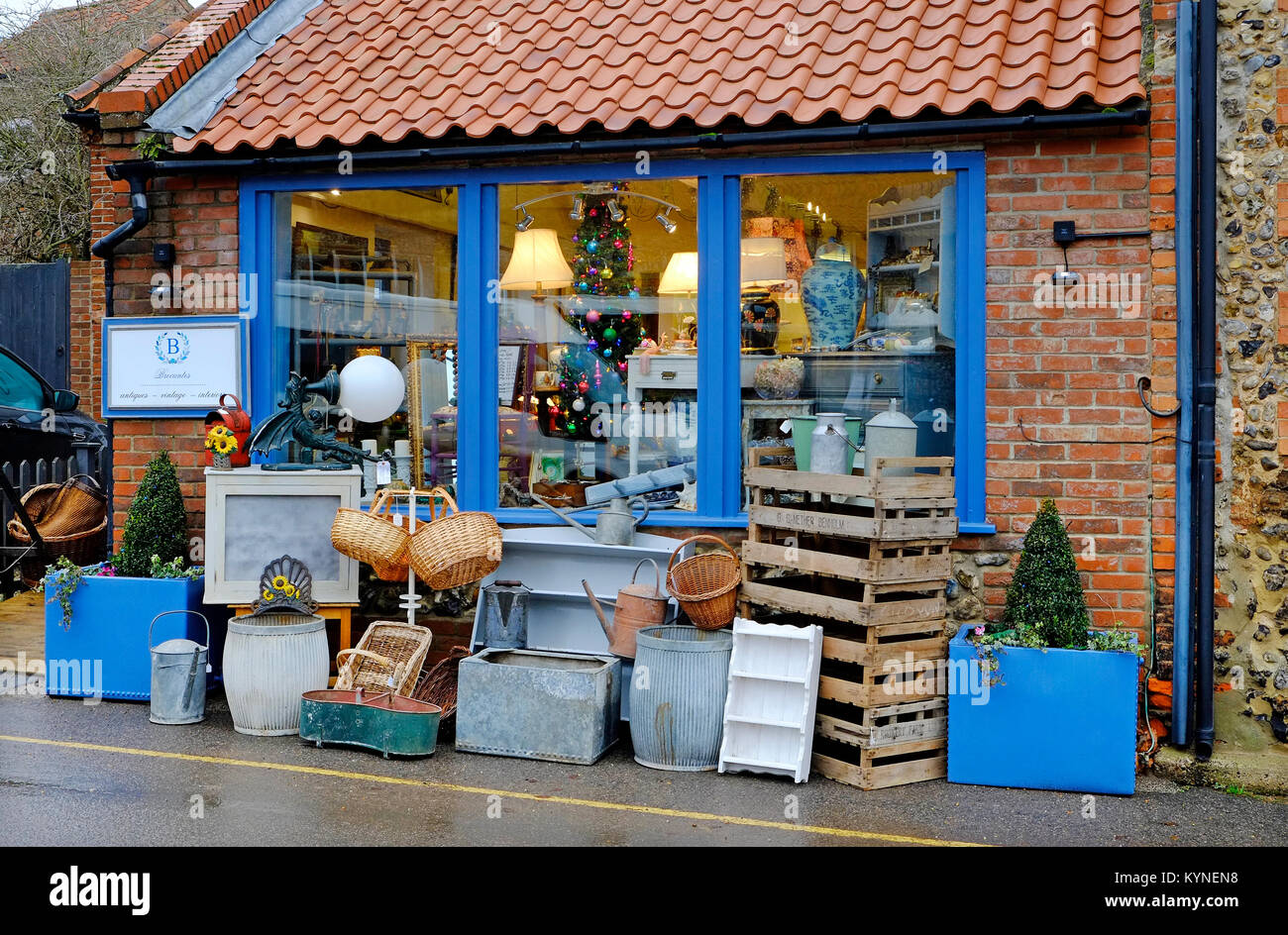 Lifestyle Shop Exterieur, little Walsingham, Norfolk, England Stockfoto