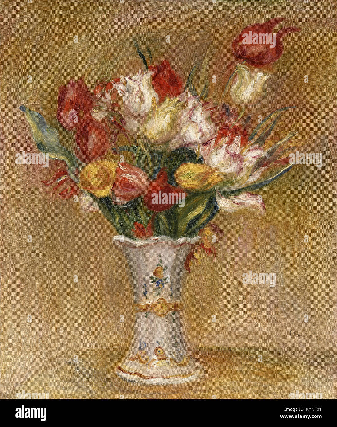 Pierre-Auguste Renoir - Tulipes Stockfoto