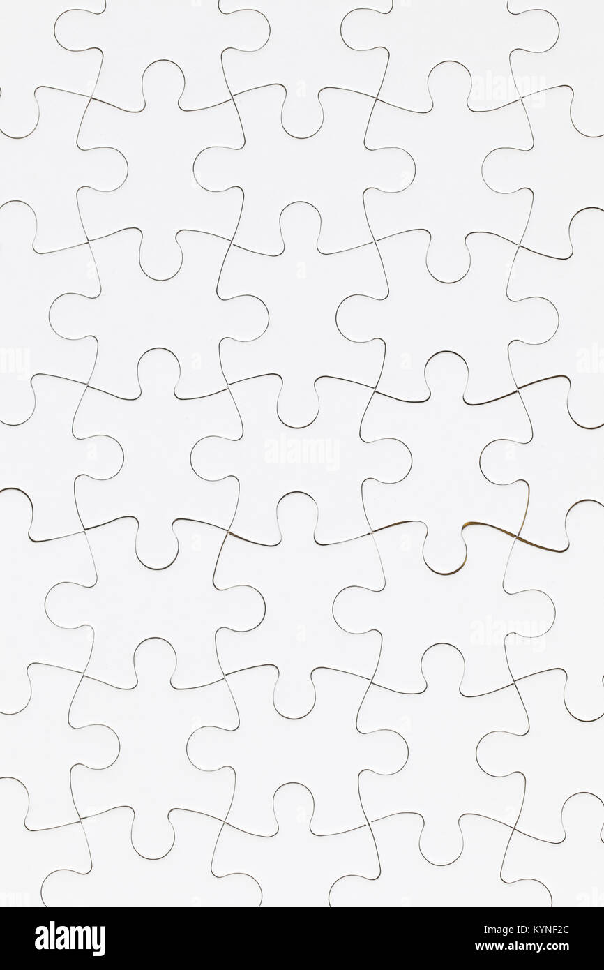 Weiß puzzle Stücke Hintergrund. Business Solution Concept Stockfoto