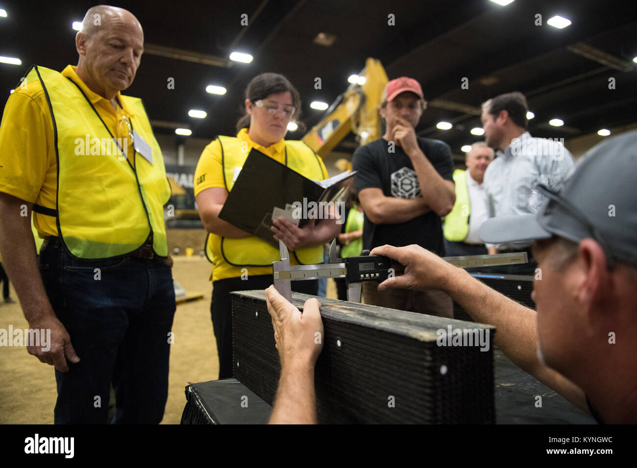 Bei der 3D-gedruckten Habitat Challenge der NASA konkurrierten Teams wie Foster+Partners und Branch Technology, um nachhaltige Wohnungen für die Tiefenraumforschung mit additiven Bautechnologien zu schaffen. Stockfoto