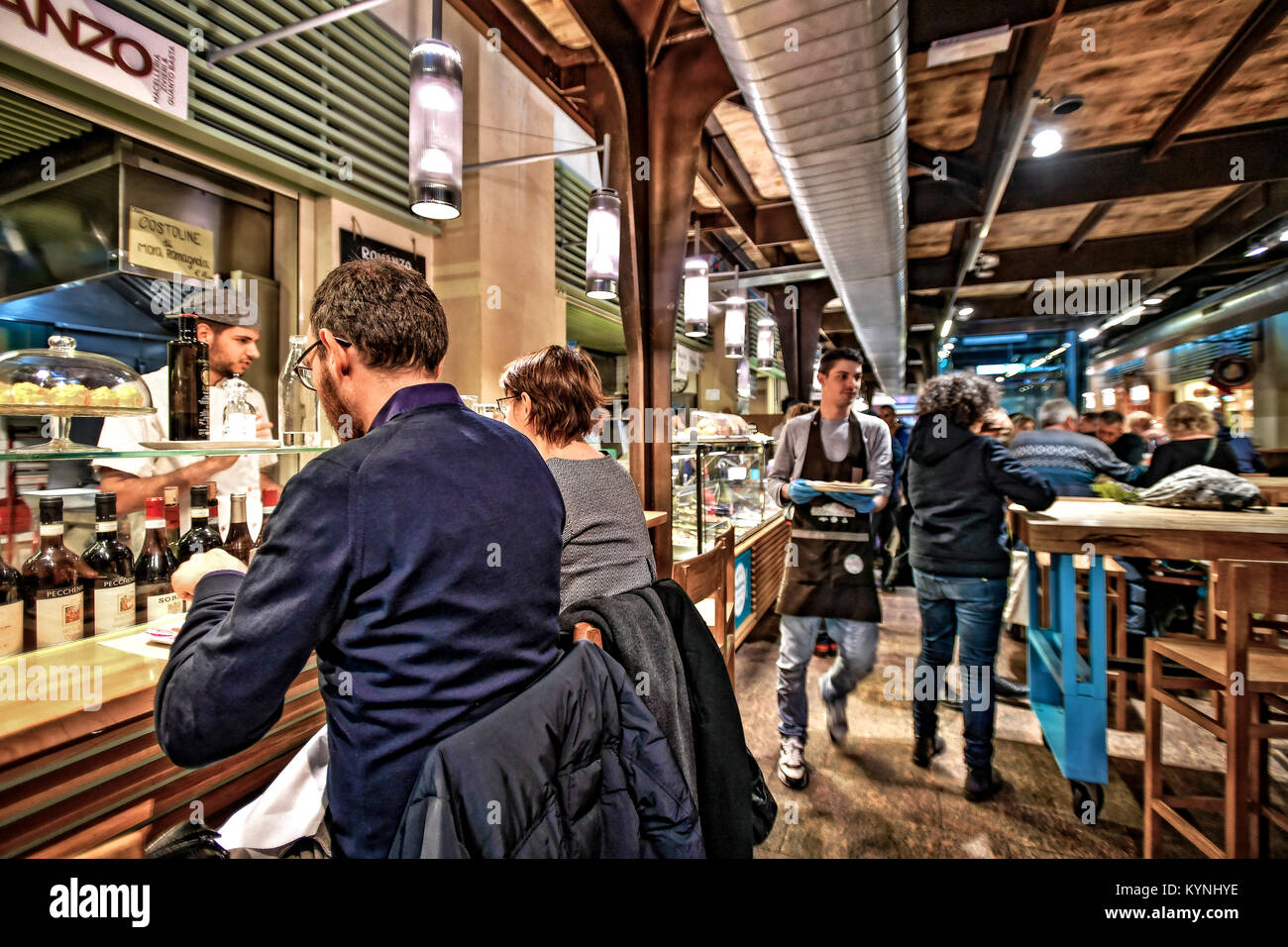 Italien Emilia Romagna Bologna Mercato di Mezzo Stockfoto