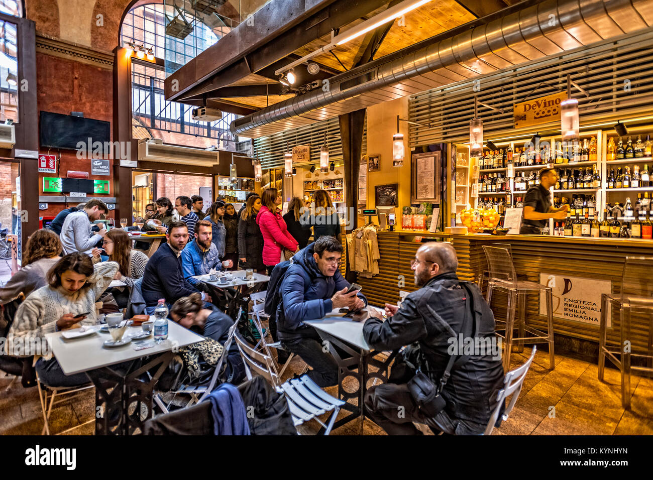 Italien Emilia Romagna Bologna Mercato di Mezzo Stockfoto