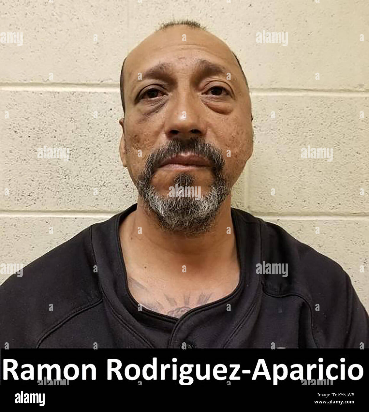 TUCSON, Ariz - Tucson Sektor Border Patrol Agents in den drei Punkte sub zugewiesen - Bahnhof festgenommen neun illegale Ausländer Samstag, später Identifizieren einer von Ihnen als zuvor MS-13 Bandenmitglieder mit mehreren Kapitalverbrechenüberzeugungen deportiert. Während der Aufnahme überprüft, Agenten identifiziert ein 45 Jahre alter Mann aus El Salvador in die Gruppe als Ramon Rodriguez-Aparicio, einer MS-13 Bandenmitglieder mit umfangreiche kriminelle Geschichte in Kalifornien. Rodriguez im Bundesschutz bis zur Strafverfolgung für kriminelle Einwanderung Verletzungen einschließlich Wiedereintritt eines verschärft Täter bleiben. Foto bereitgestellt von: US-Zoll Stockfoto