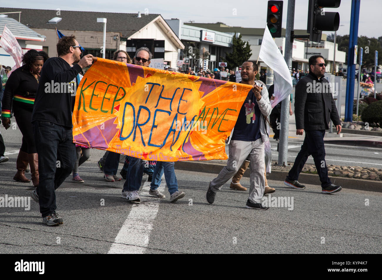 Seaside, Kalifornien, USA. 15 Jan, 2018. Martin Luther King, Jr. Parade, Seaside, Kalifornien, USA Bild: Tami Sojka/Alamy leben Nachrichten Stockfoto