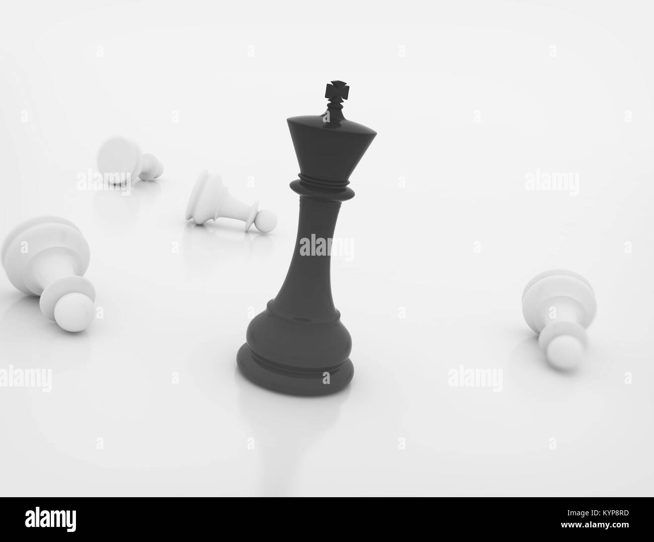 Schach Konzept mit König gewinnende Strategie Stockfoto