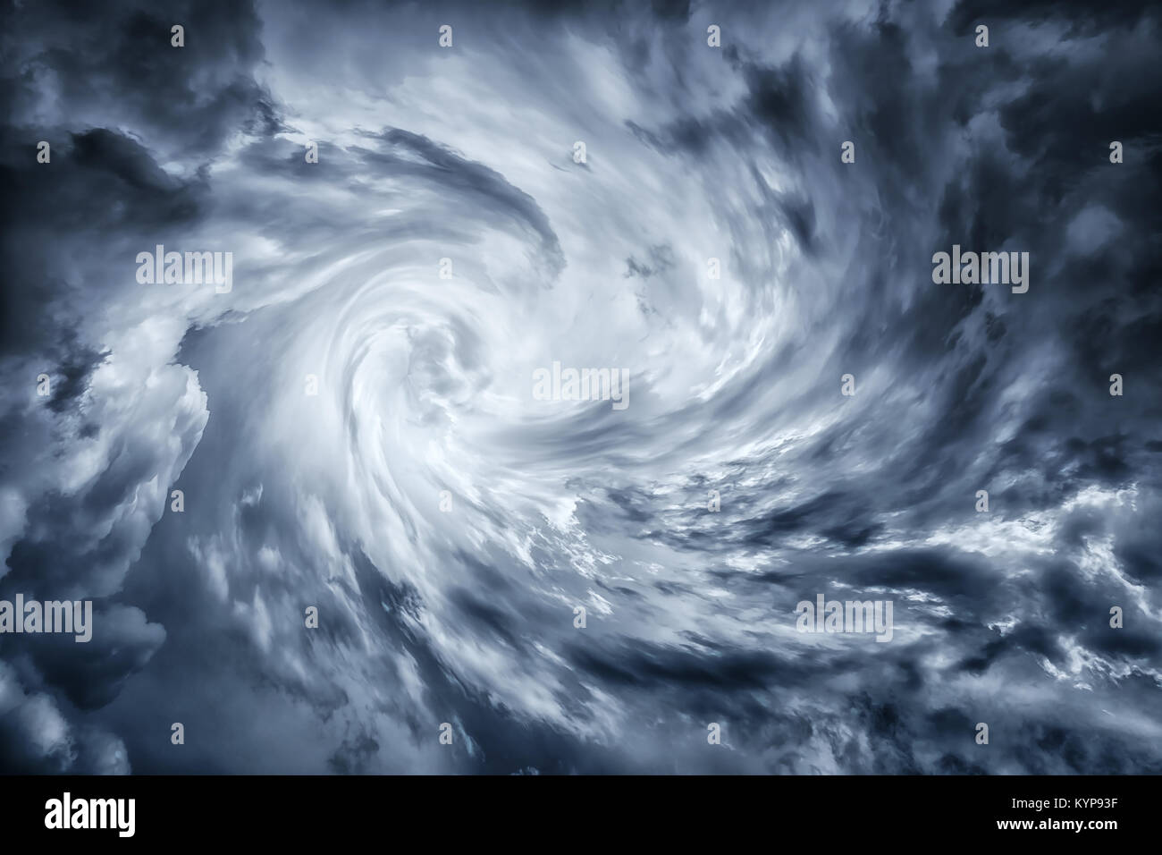 Dunkle stürmische cloudscape von Hurrikan vortex Stockfoto