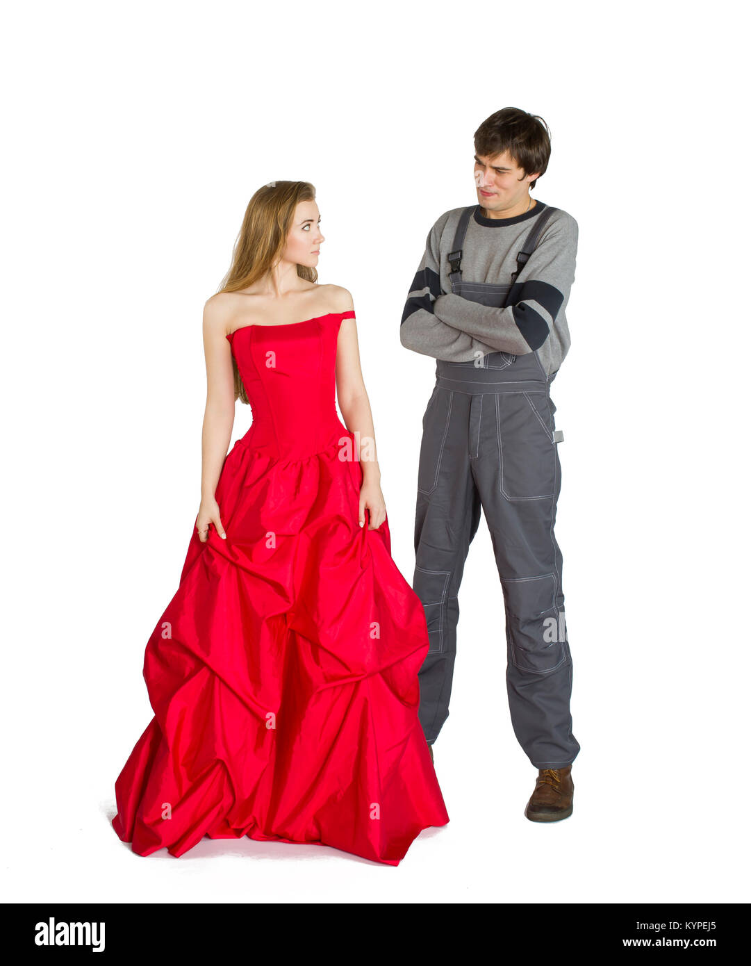 Konzept der mesalliance und ungleiche übereinstimmen. Stockfoto