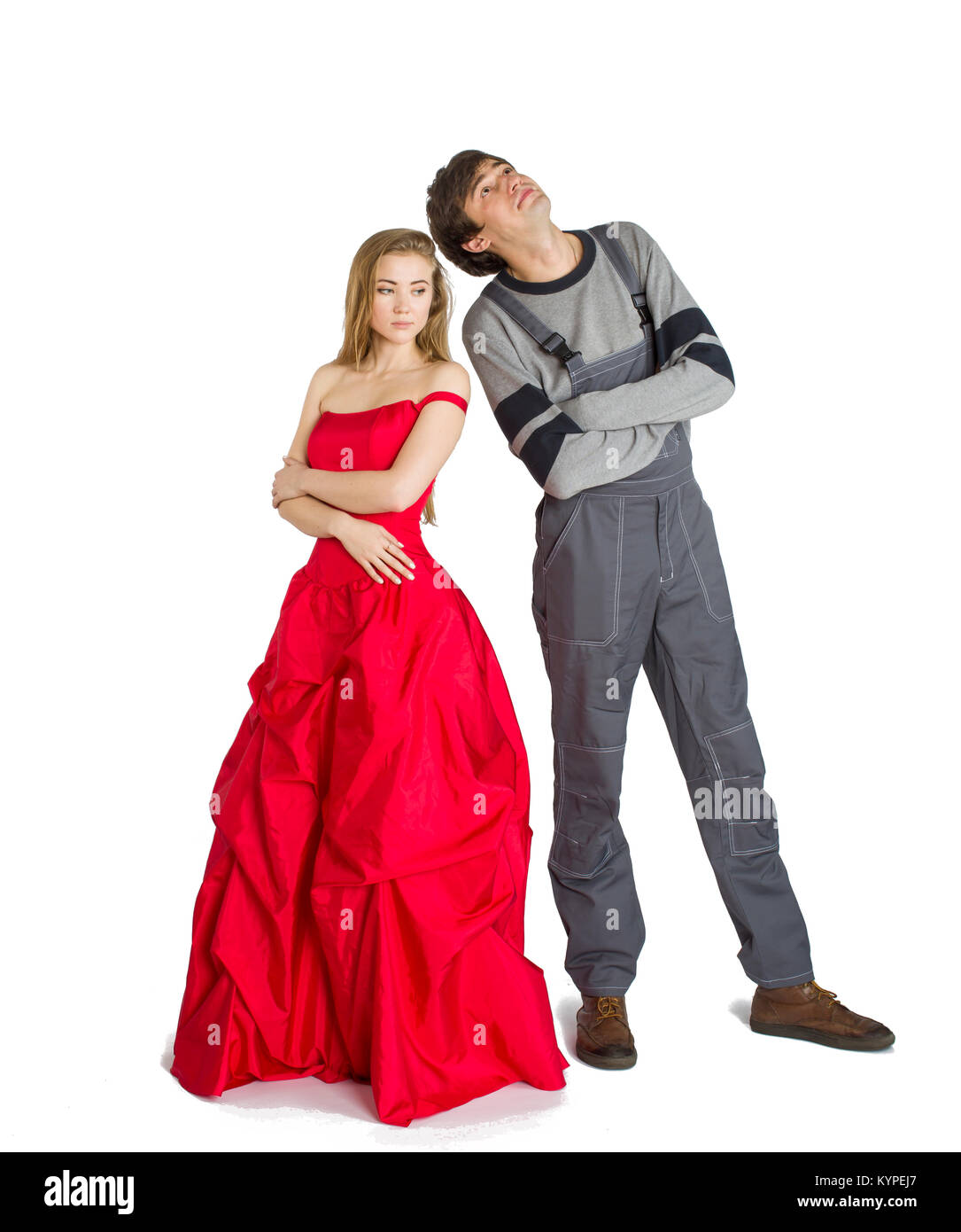 Konzept der mesalliance und ungleiche übereinstimmen. Stockfoto