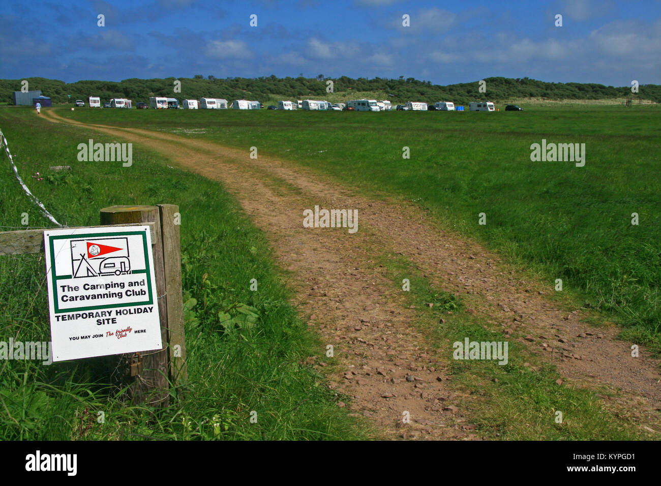 Camping und Caravan Club Holiday Rally und temporäre Urlaub site North Berwick East Lothian Schottland Großbritannien Stockfoto