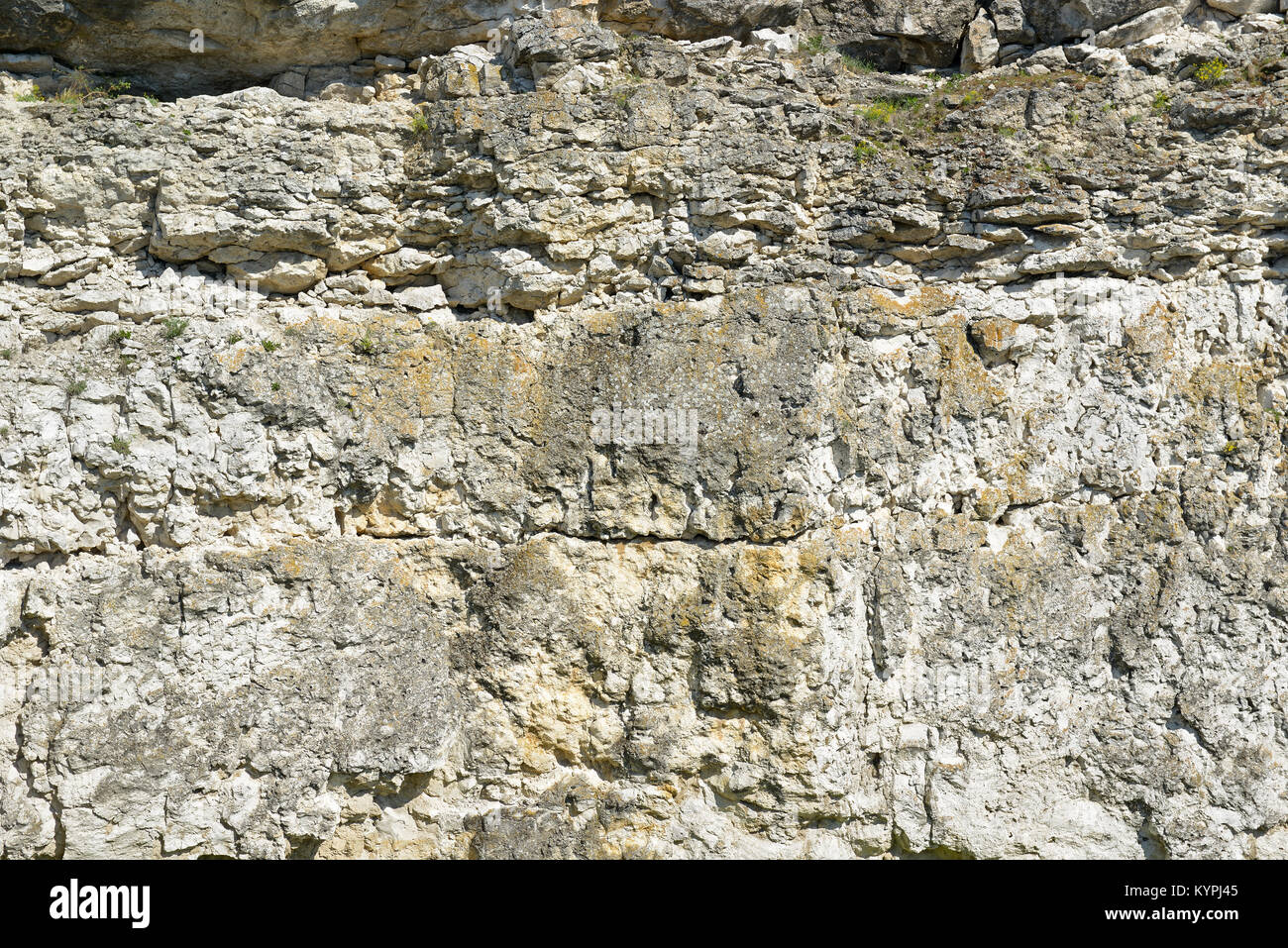 Geologische Abschnitt von Sedimentgesteinen. Hintergrund natürliche Stockfoto
