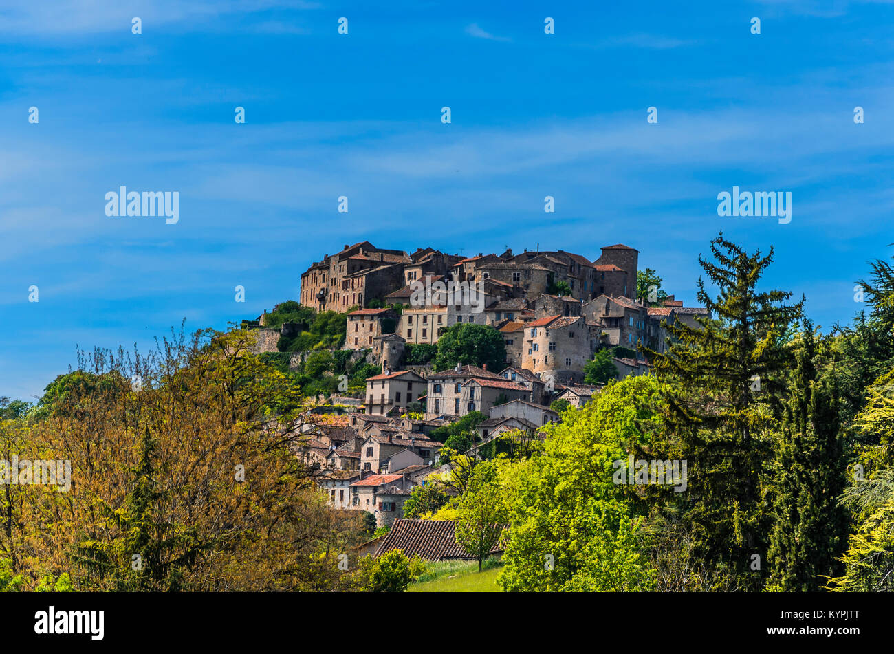 Die erste Bastille im Süden von Frankreich das Dorf von Cordes-sur-Ciel, liegt im Departement Tarn-et-Garonne und in der Region Midi-Py angesehen Stockfoto