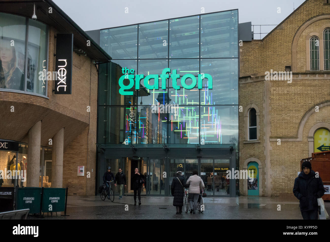 Neuer Eingang zum Zentrum von Fitsroy Grafton Street Cambridge Stockfoto