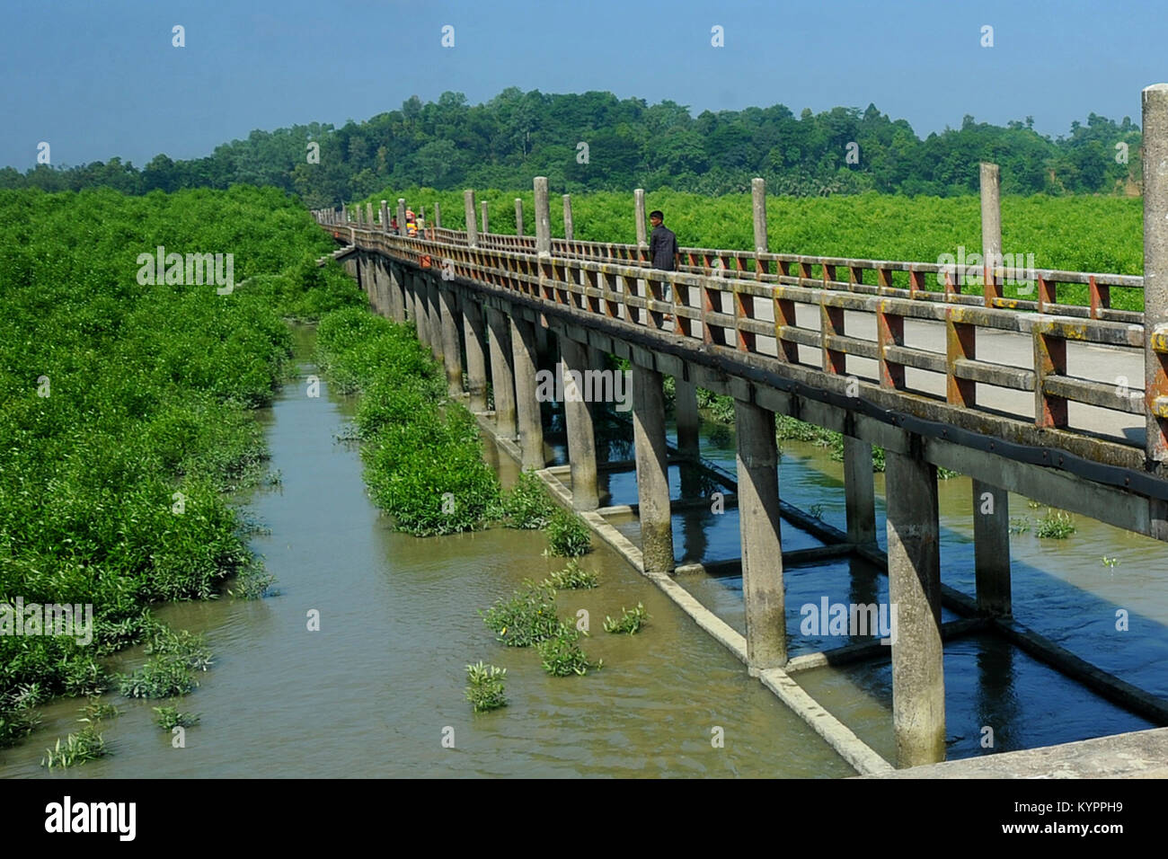 Eine Landung am Moheshkhali Iland in Cox's Bazar, Bangladesch Stockfoto