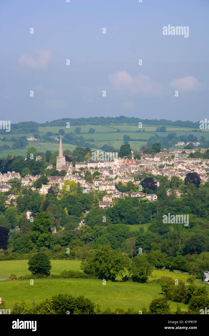 Idyllische Sommer Blick auf Painswick, Gloucestershire, Cotswolds, Großbritannien Stockfoto