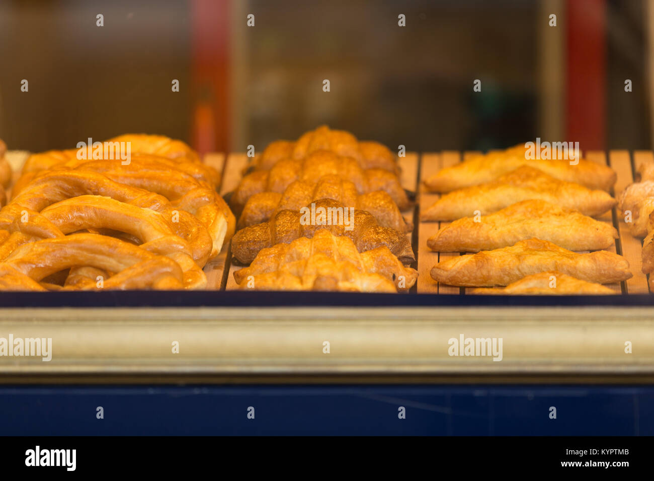 Frisch gebackene croissants Stockfoto