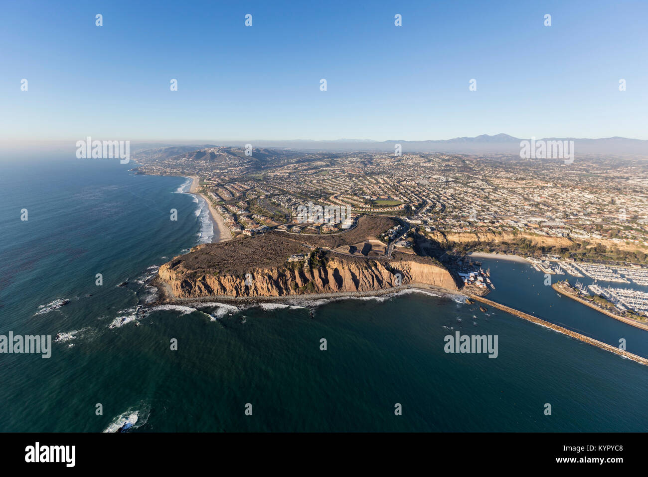 Luftaufnahme von Dana Point auf der südlichen Kalifornien Pacific Coast. Stockfoto