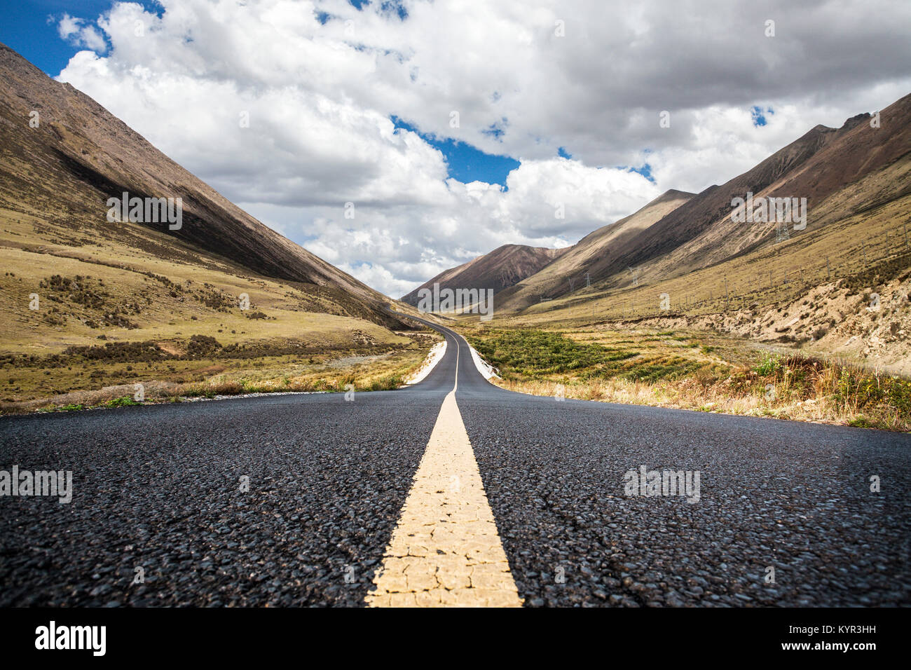 Autobahn in der chinesischen Provinz Innere Mongolei Stockfoto