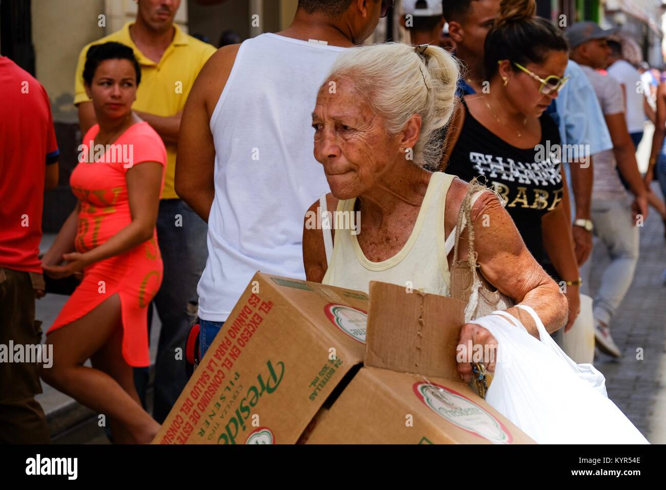 Straßen von Havanna, der Hauptstadt von Kuba Stockfoto