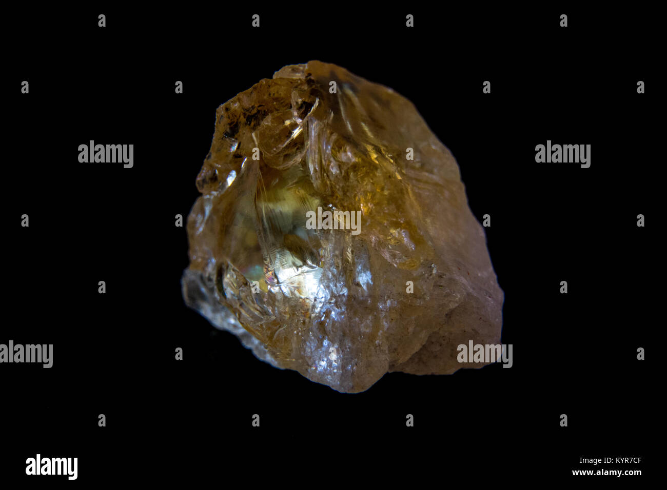 Stück Goldberyll aus der persönlichen Sammlung Stockfoto