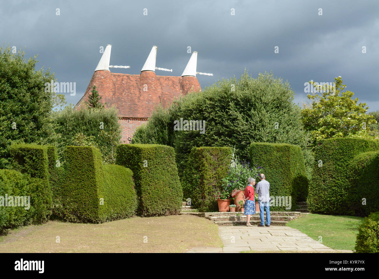 Oast House at Great Dixter House & Gardens, Ewhurst, Rye, East Sussex, England, Großbritannien Stockfoto