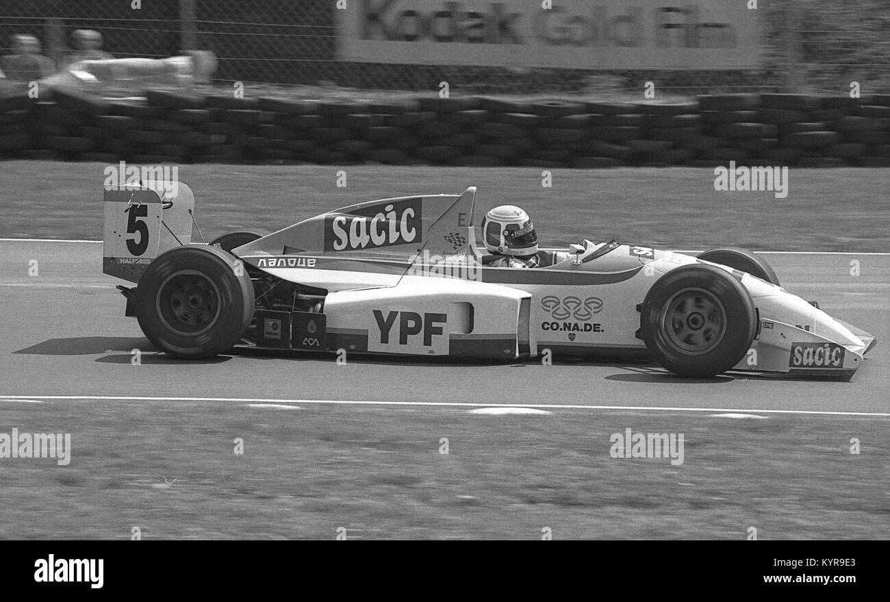 Jose Luis Di Palma, Team AJS, Reynard 91 D, Brirish Formel 2 Meisterschaft, Oulton Park, 19. Juli 1992 Stockfoto