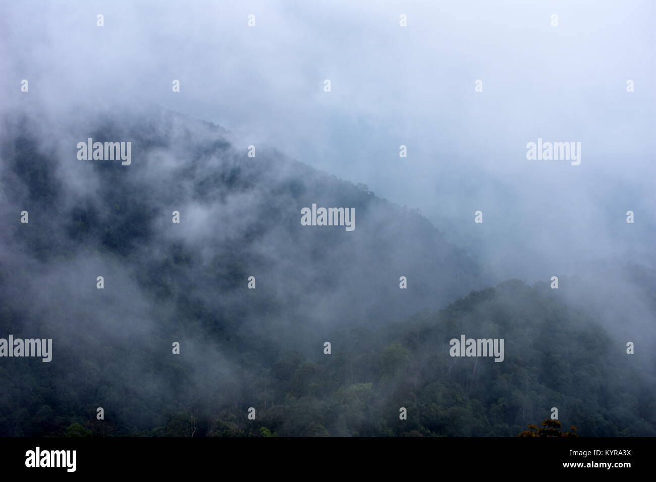 Genting Highlands, Malaysia - 2. November 2017: Nebel ganz in Genting Highland Stockfoto