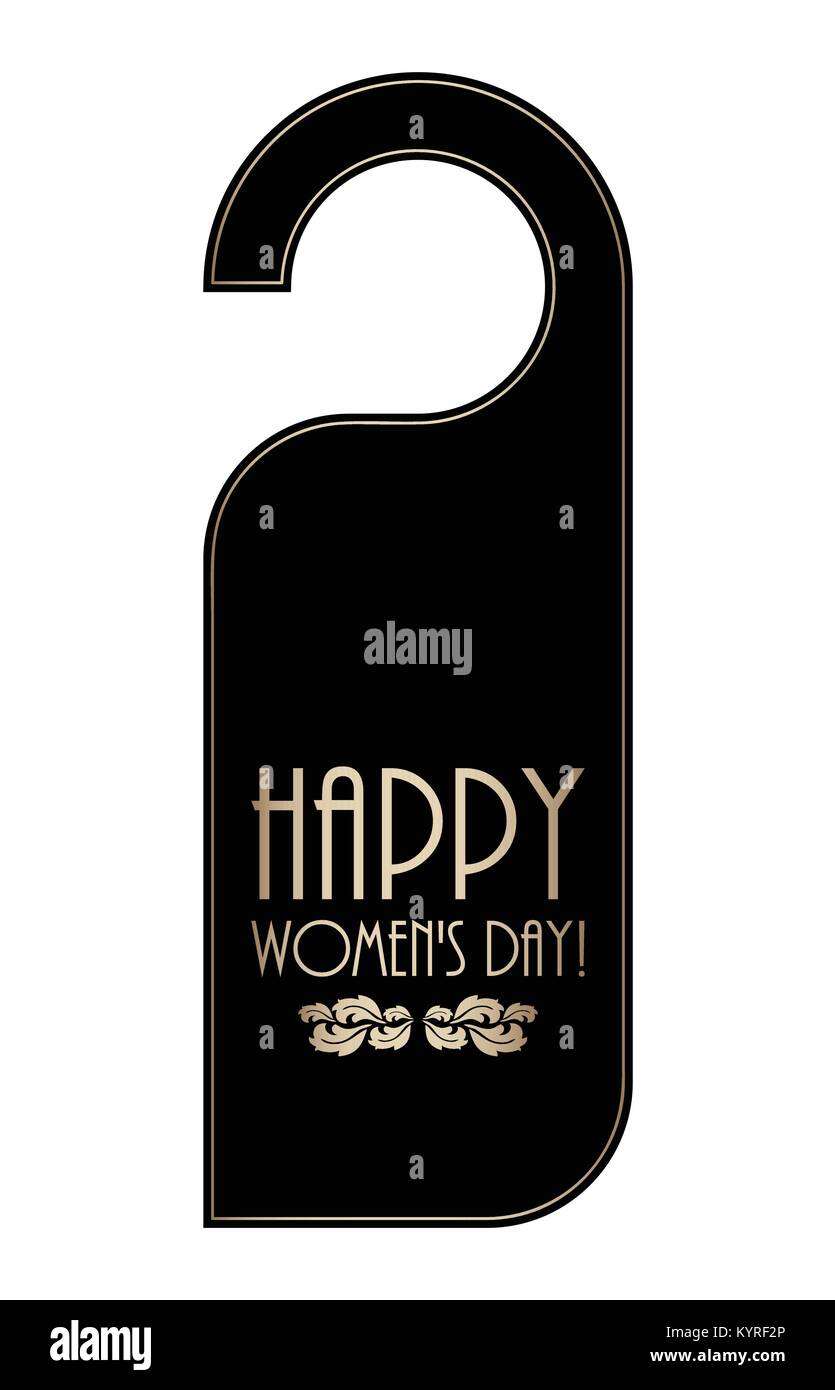 Keine Tür, glücklich Womans Tag stören Stock Vektor