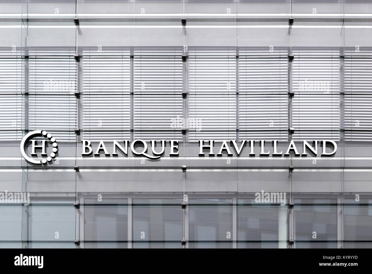 Kirchberg, Luxemburg - Juli 1, 2017: Banque Havilland Gebäude. Banque Havilland ist ein multinationales Privatbank in Familienbesitz wurde 2009 gegründet Stockfoto