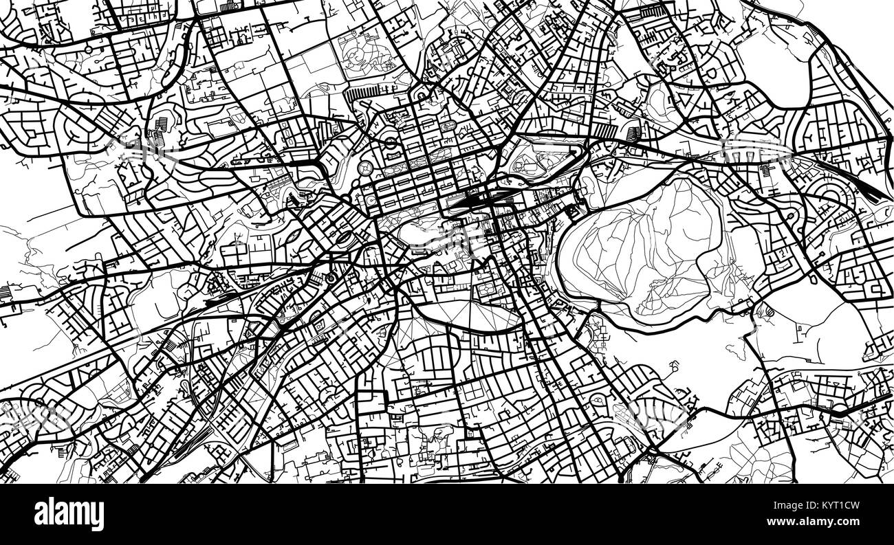 Urban vektor Stadtplan von Edinburgh, Schottland Stock Vektor