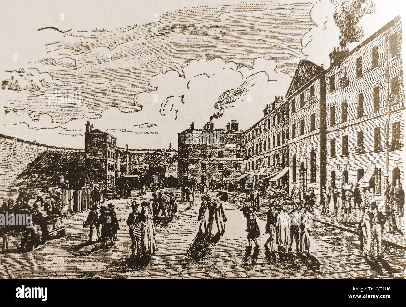 Der King's Bench Schuldner Gefängnis, London im 18. Jahrhundert Stockfoto