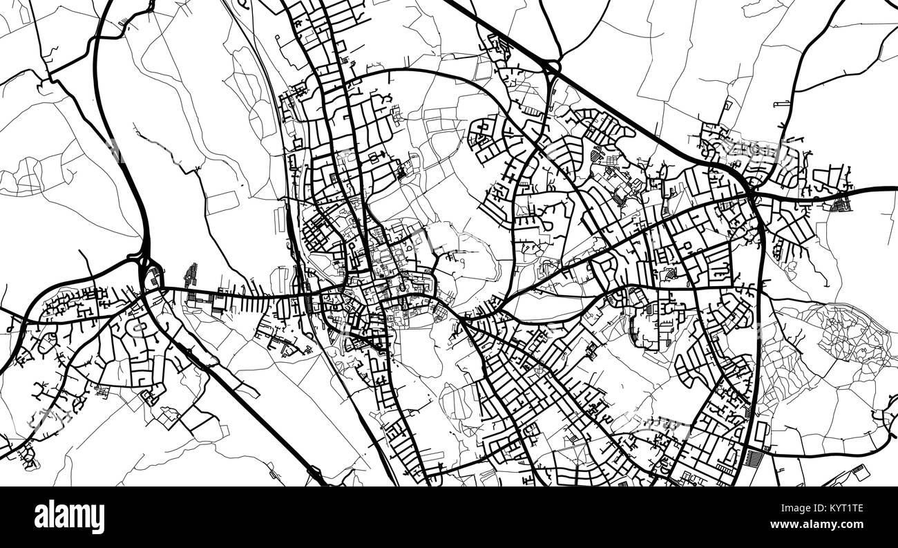 Urban vektor Stadtplan von Oxford, England Stock Vektor