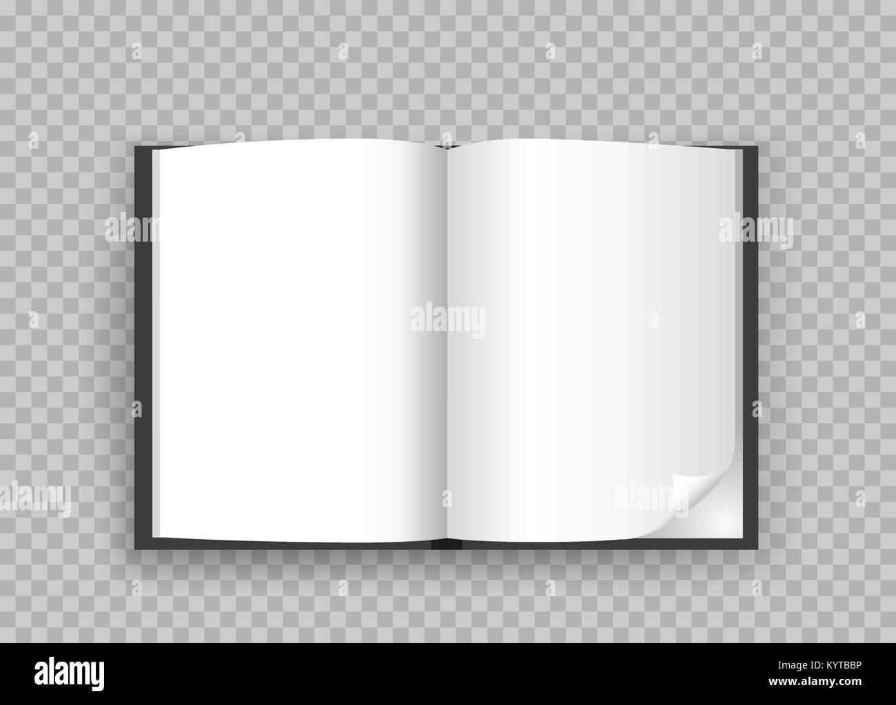 Offenes Buch Vorlage Transparenter Hintergrund Stock Vektorgrafik Alamy