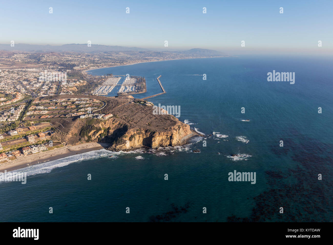 Luftaufnahme Dana Point in Orange County an der südlichen Küste von Kalifornien. Stockfoto