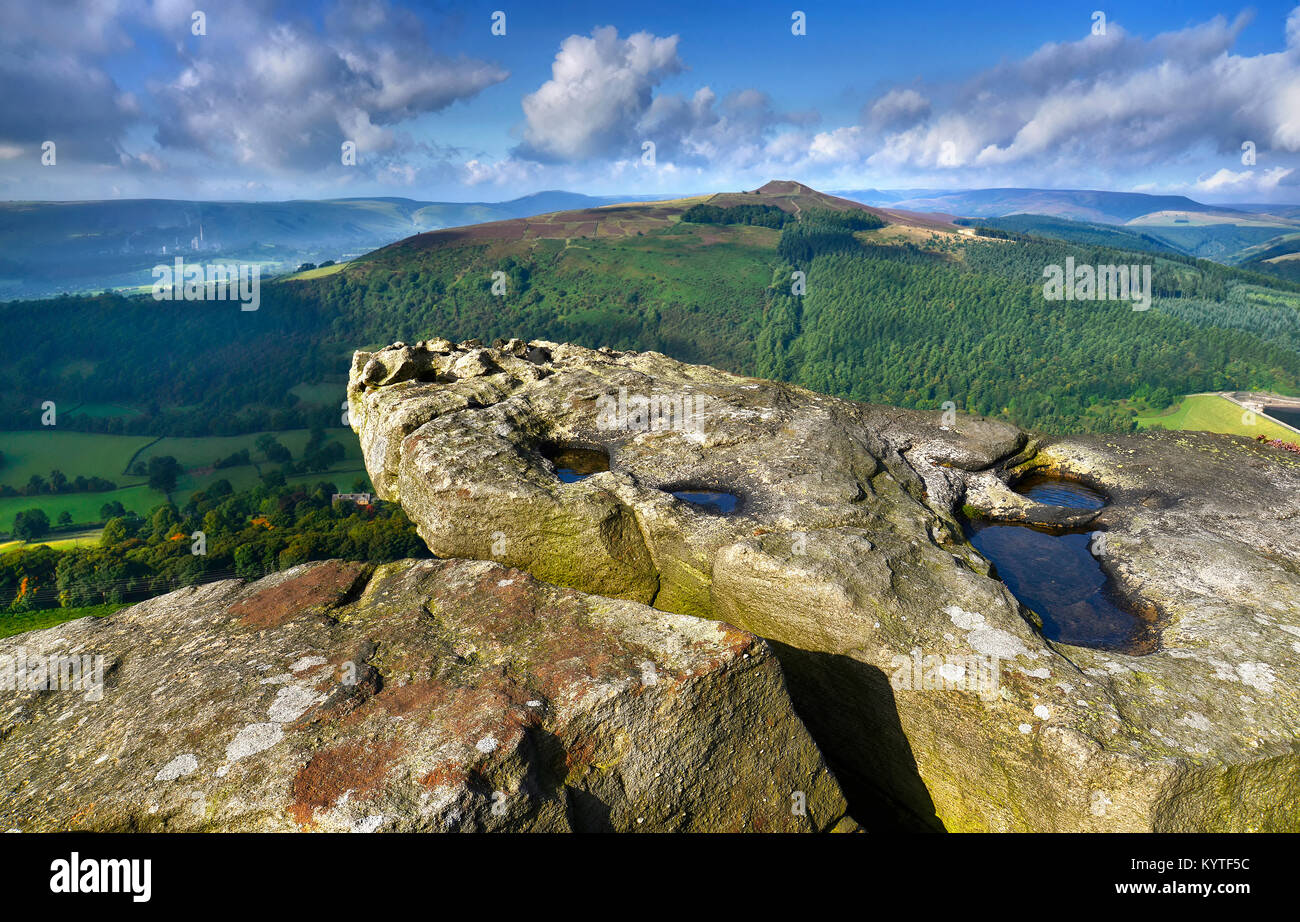 Win Hill von Bamford Kante Stockfoto