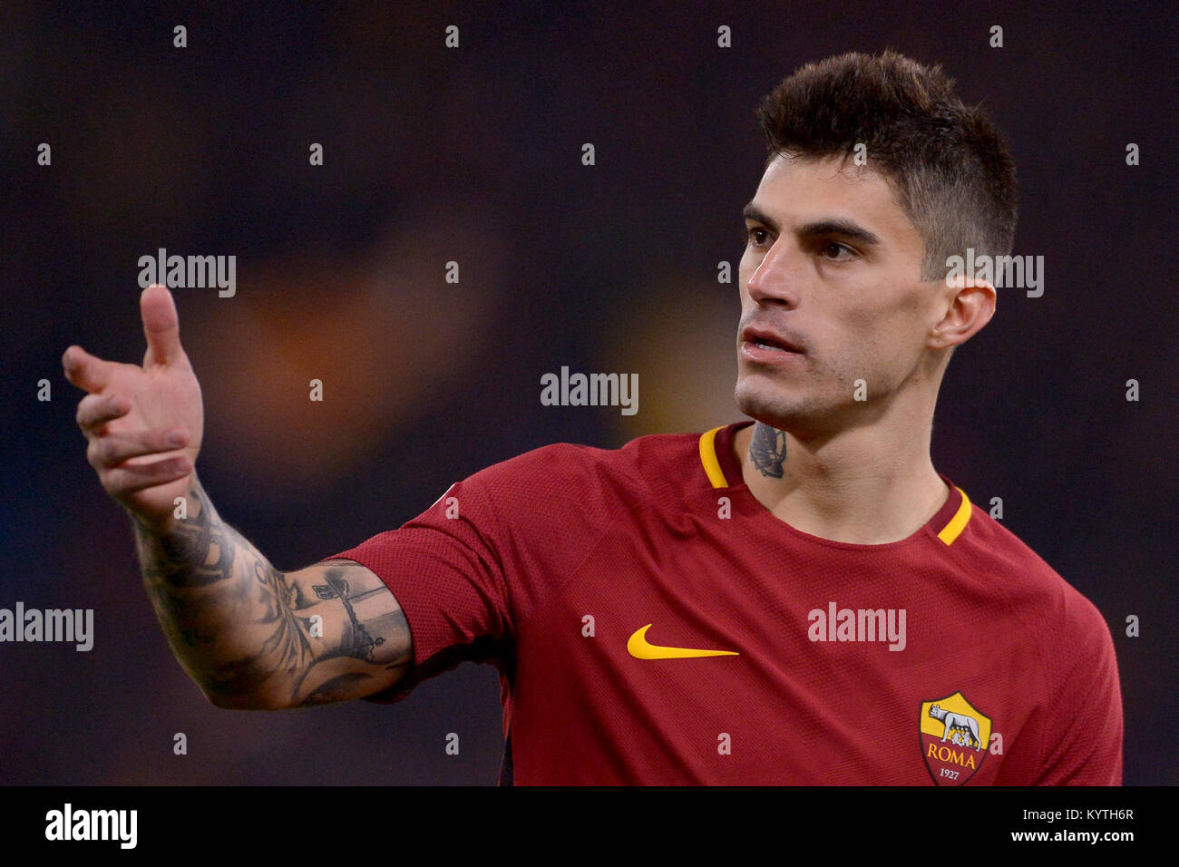 Diego Perotti Roma Roma 06 01 2018 Stadio Olimpico Campionato Serie A As Roma Atalanta Foto Antonietta Baldassarre Insidefoto Stockfotografie Alamy