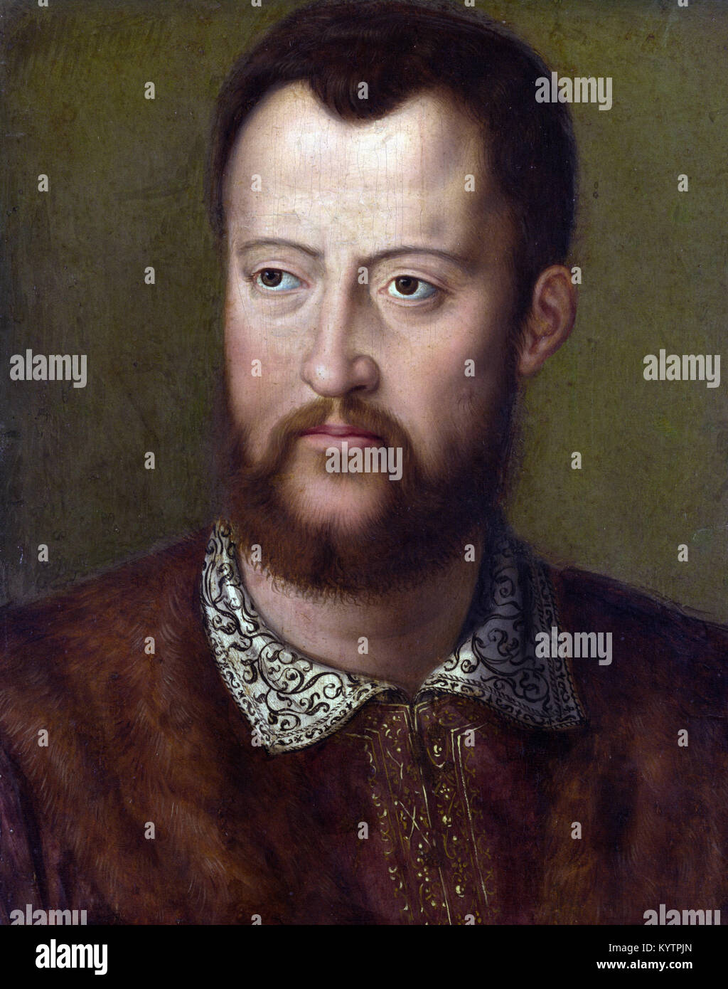 Nach Agnolo Bronzino Portrait von Cosimo I. de' Medici Großherzog der Toskana Stockfoto