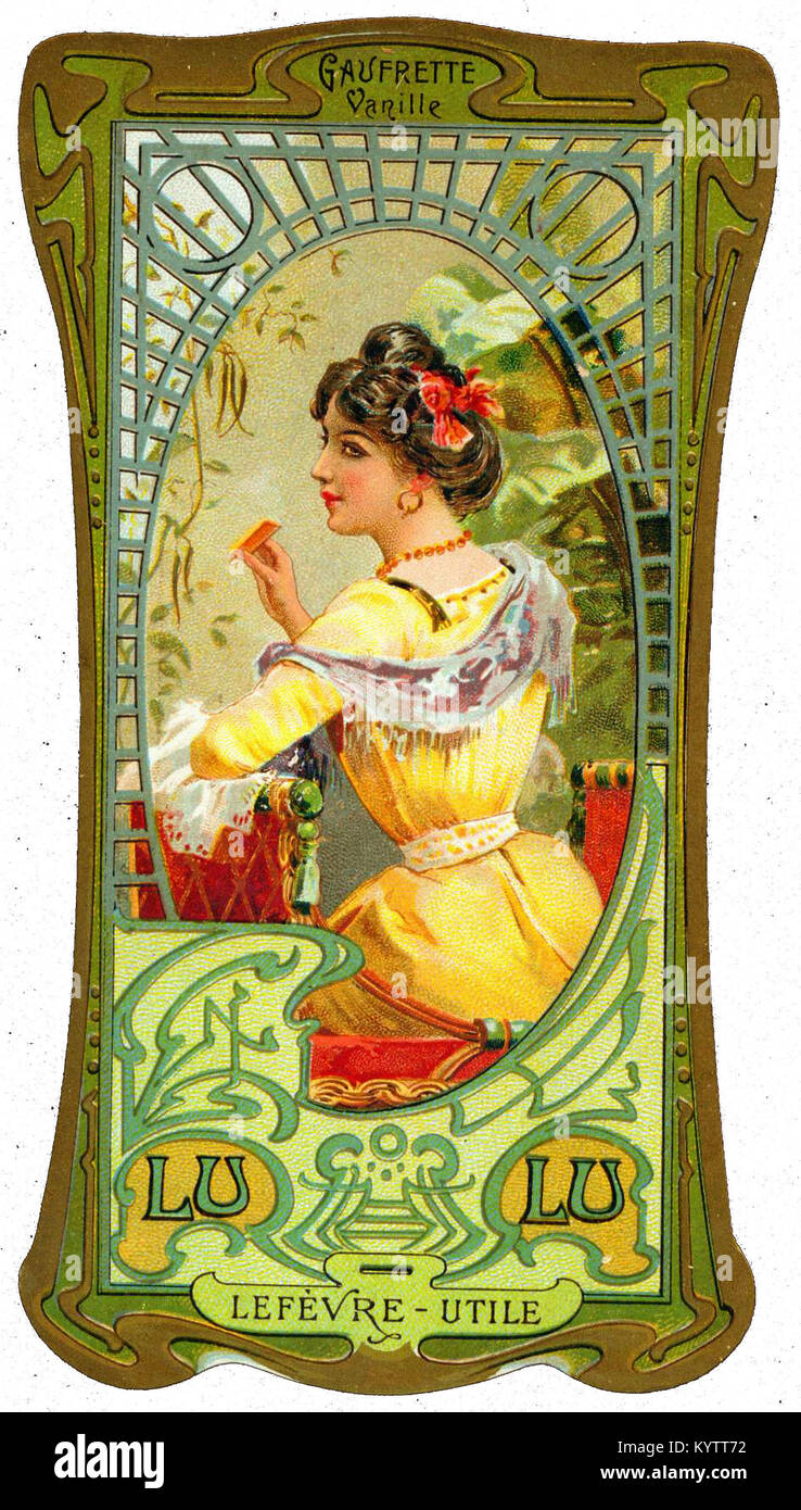 Alphonse Mucha - Gaufrette Vanille Stockfoto